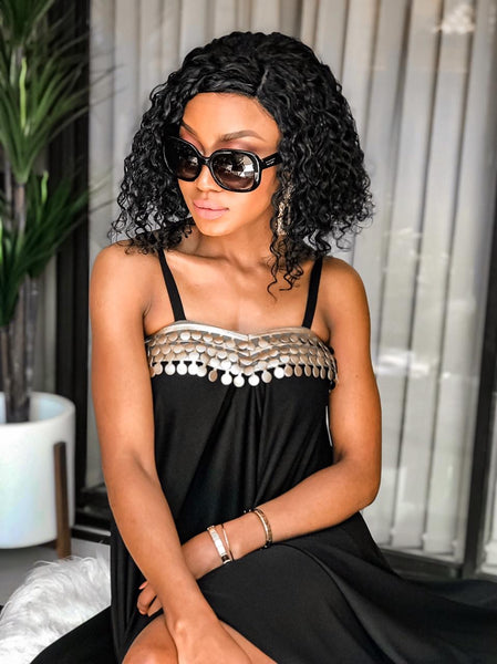 Black & Gold Sun Dress